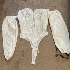 pretty little thing white bodysuit